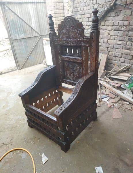 5 seater sofa available for sale. Swati hand carving. 2