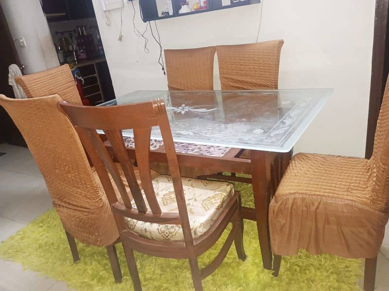 Teak Wood 6Seater Dining Table for Sale Excellent Condition 1