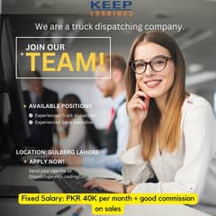 Sales representative and truck dispatchers are required