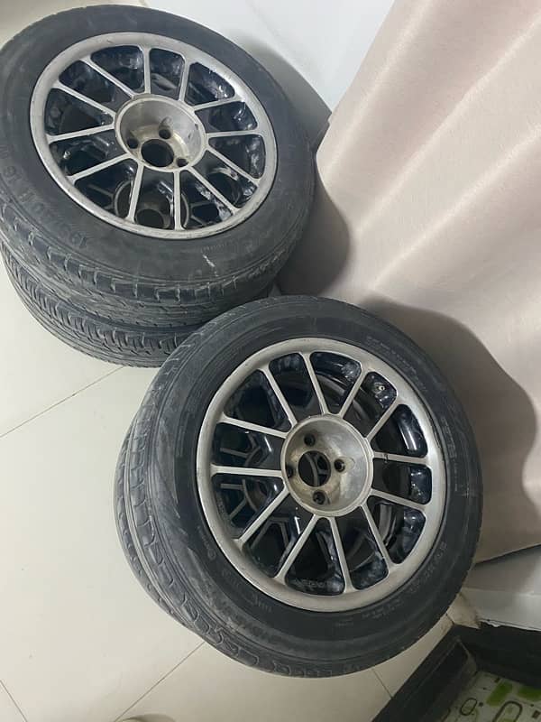 4 Alloyrims silver sports japenese 16" 1