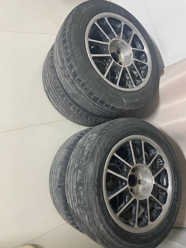 4 Alloyrims silver sports japenese 16" 2