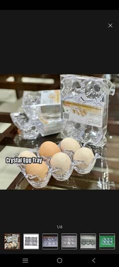 Crystal clear Egg container