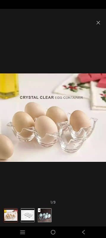 Crystal clear Egg container 1