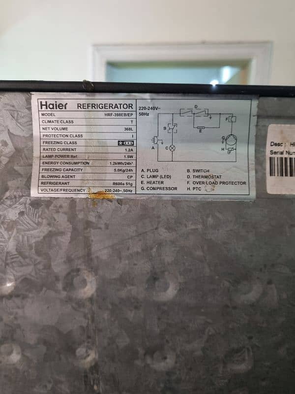 Haier E star 398 cu inch Tempered glass fridge 5