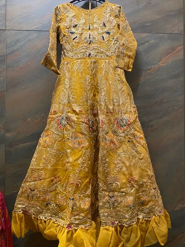 mustard mehndi maxi 3 piece 0