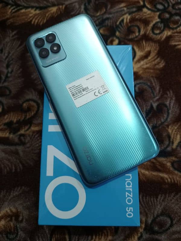 Realme Narzo 50 with box and accessories 0