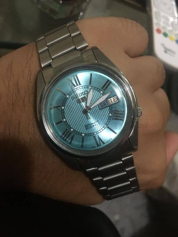 seiko 5 tiffany blue 1