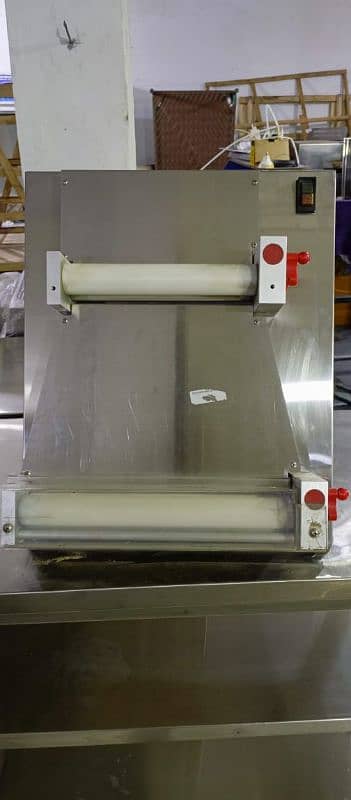 imported pizza dough roller used , conveyor  oven , dough mixer 0