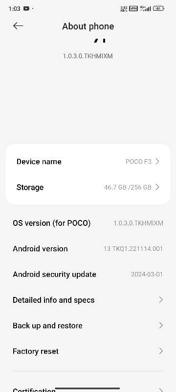 Poco F3 8gb 256gb official pta approved 0