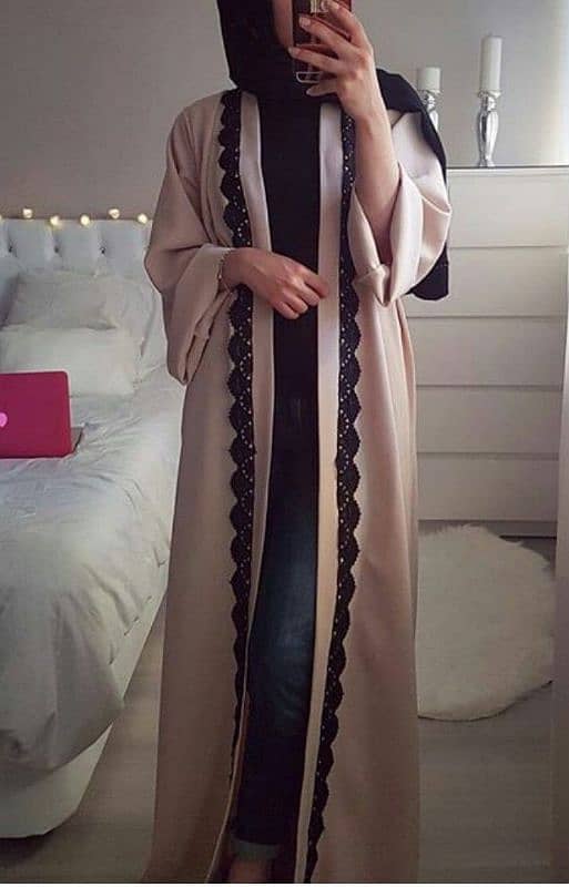 Beautiful Latest Design Abaya With Scraf 4