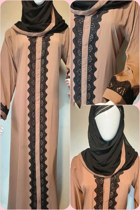 Beautiful Latest Design Abaya With Scraf 9