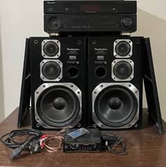 Technics speakers,Pioneer Amplifier 220watt and Bluetooth device.