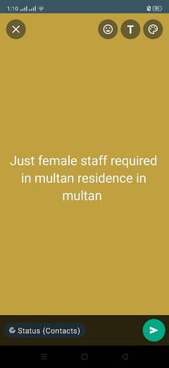 just female staff required in multan