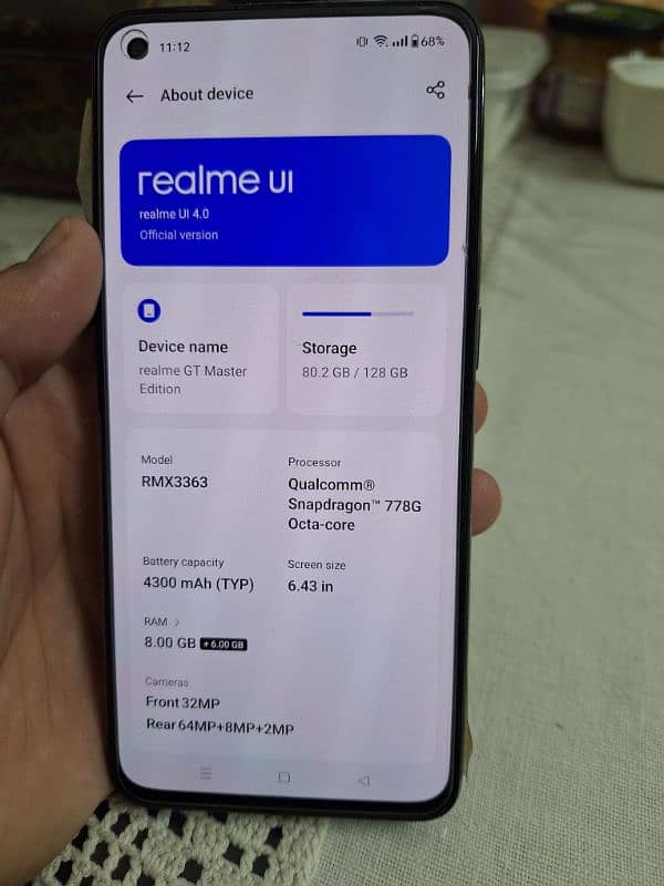 Realme GT Master Edition 8/128 GB with complete box and accessories 10