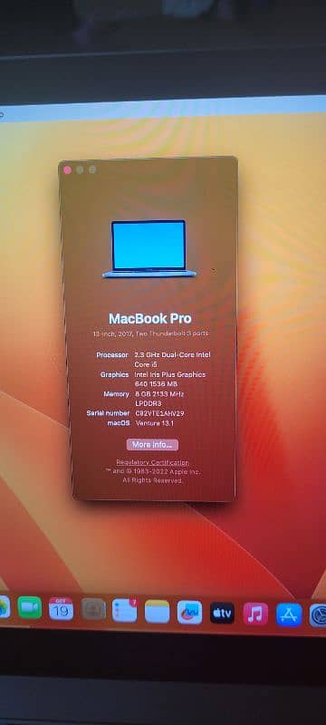 Macbook pro 2017 13" 1