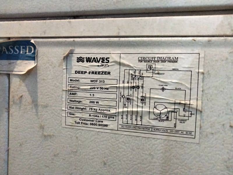 WAVES (CHEST COOLER) 13CFT -WDF313 Deep Freezer 7