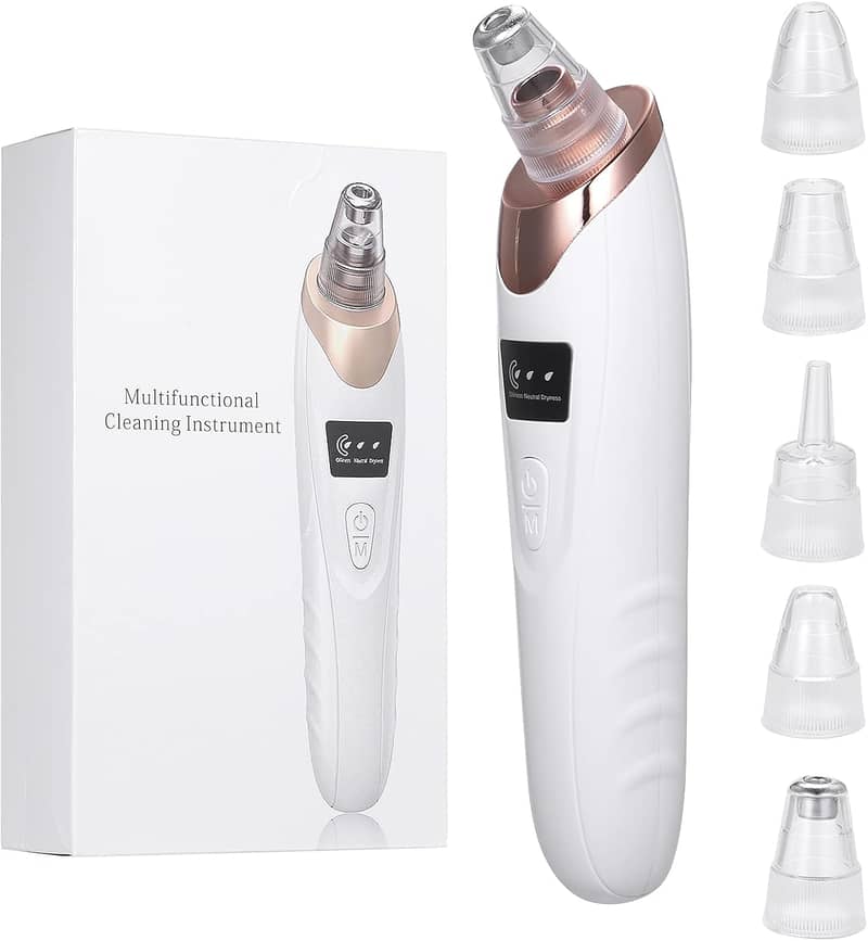 Blackhead Remover Electric 5 in1 Blackhead Suction Device,Cleaner Kit 10