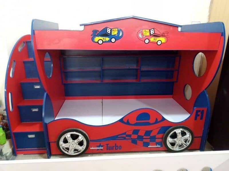 Kids bed | Baby Car Bed | kids wooden bed | Kids Furniture | bunk bed 5