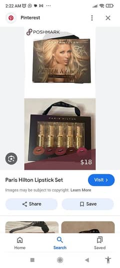 Paris Hilton satin silk lipstick pak