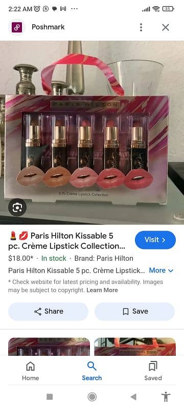 Paris Hilton satin silk lipstick pak 1