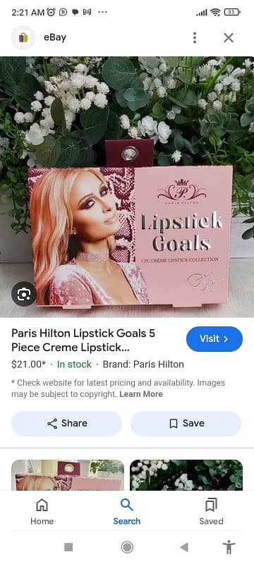 Paris Hilton satin silk lipstick pak 2