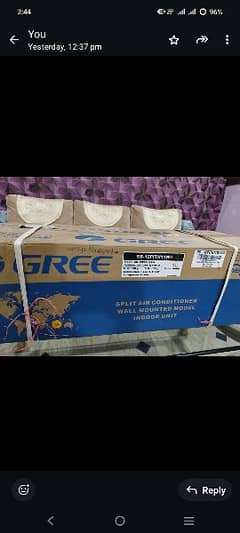 gree inverter 1 ton in door only new daba pack