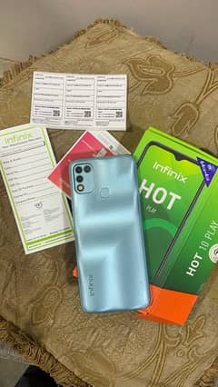 ifinix hot 10play 4/64GB with box 6000mh battery