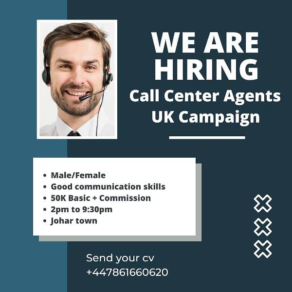 UK based call center jobs for male and female 0