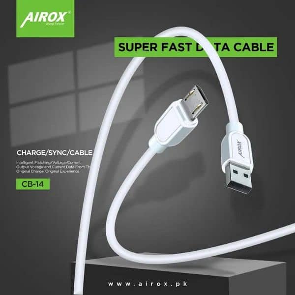 Airox CB14 Fast Charging Cable For Type C and Micro Usb (03033913277) 1