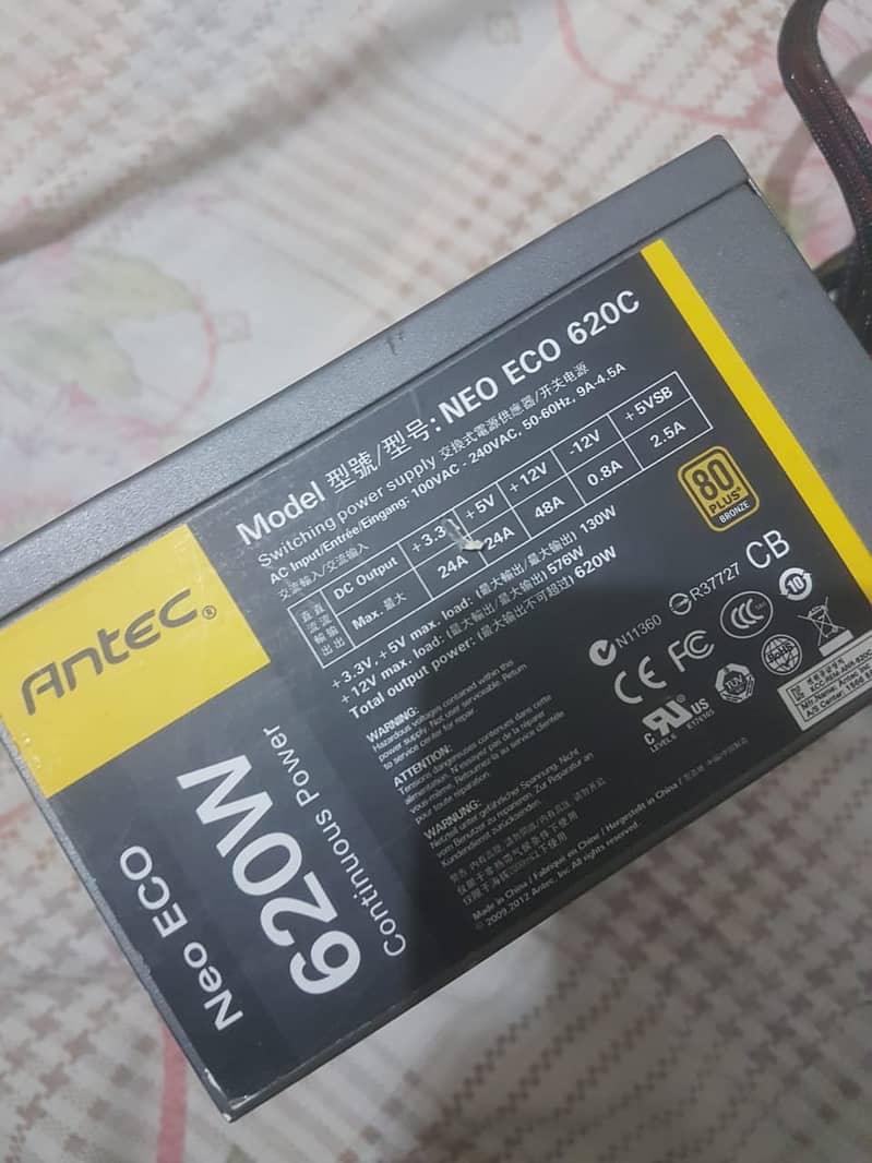 Antec Neo Eco 620C ( Yellow ) 80+ Bronze Power Supply for Desktop PC 1