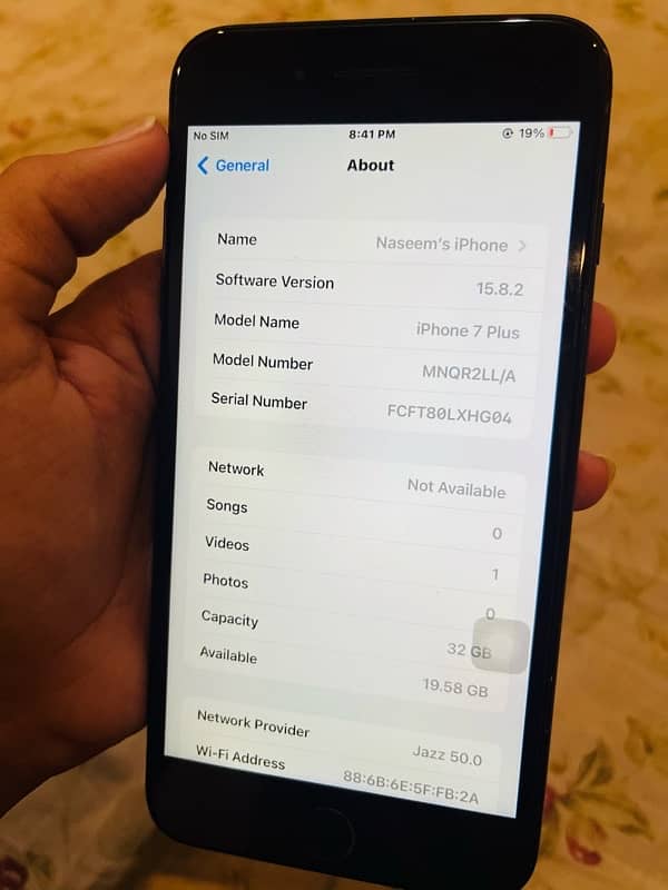 iphone 7 plus 32gb with box pta approved 3