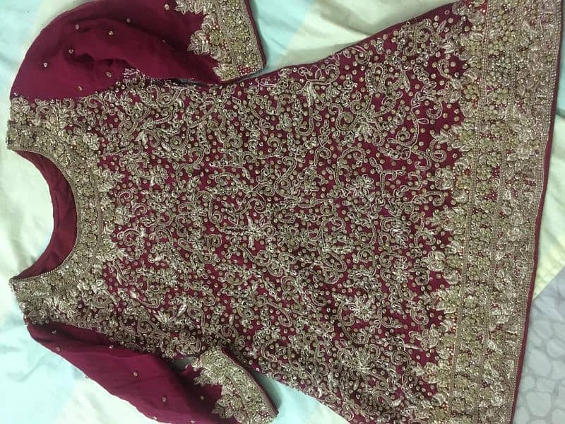 heavy bridal barat lehnga only 3-4 hours used condition is like new 11