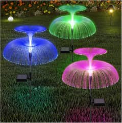 7 Colors Double Jellyfish Solar LED Fiber OpticWaterproof Lights,