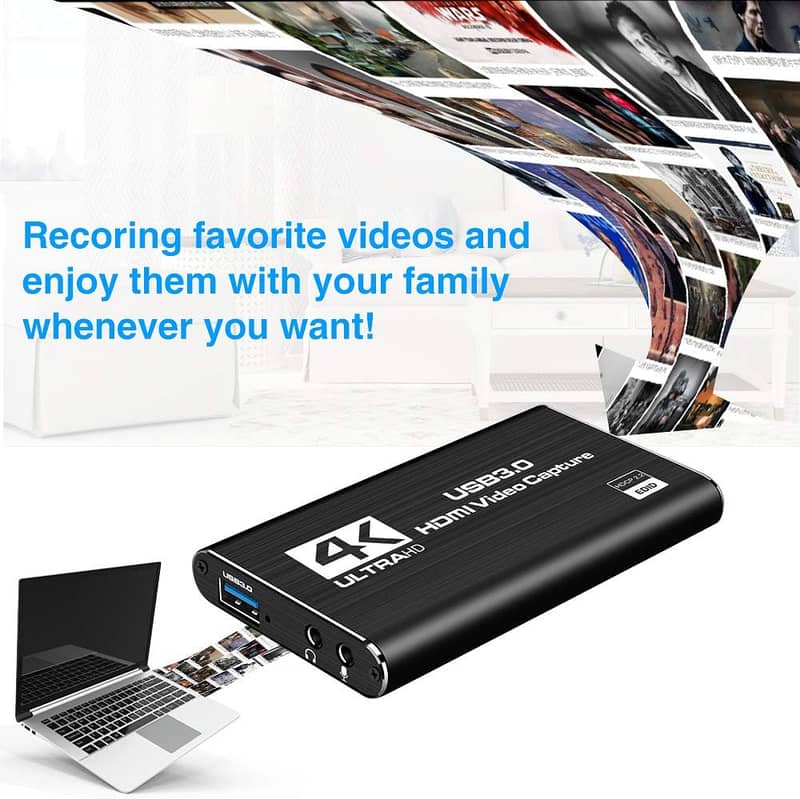 Video Capture Card,HDMI USB 3 4K 1080P Live Broadcasts Video Recording 6