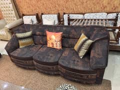 9 seater sofa set brown colour 0