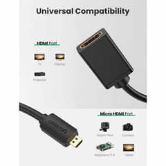 HDMI 2.1 DP TO HDMI to Micro Mini HDMI DisplayPort VGA DVI Cable 0