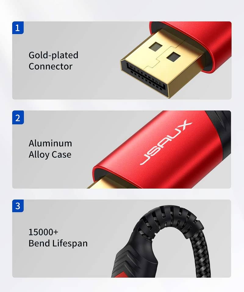 HDMI 2.1 HDMI to Micro Mini HDMI DisplayPort VGA DVI Cable 8