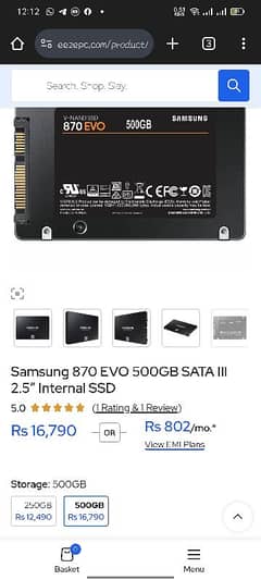 Samsung SSD Available for sale 500gb fresh