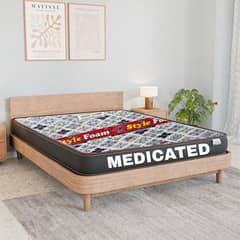 MEDICATED DOUBLE BED MATTRESS ( lifetime Warranty+waterproof)