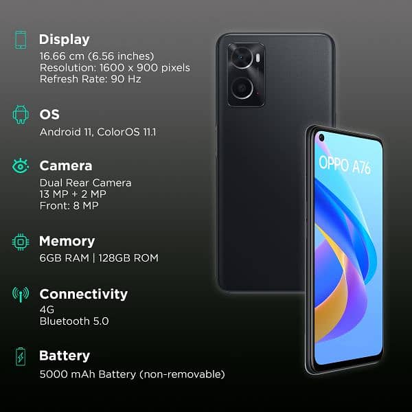 Oppo A76 full box, 10/10 7