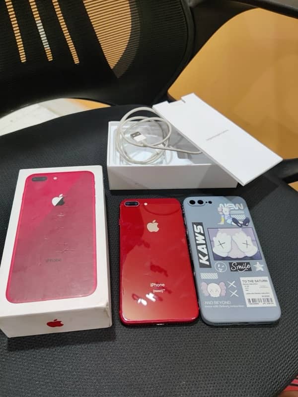 Iphone 8 plus PTA approved with original box and cable 2