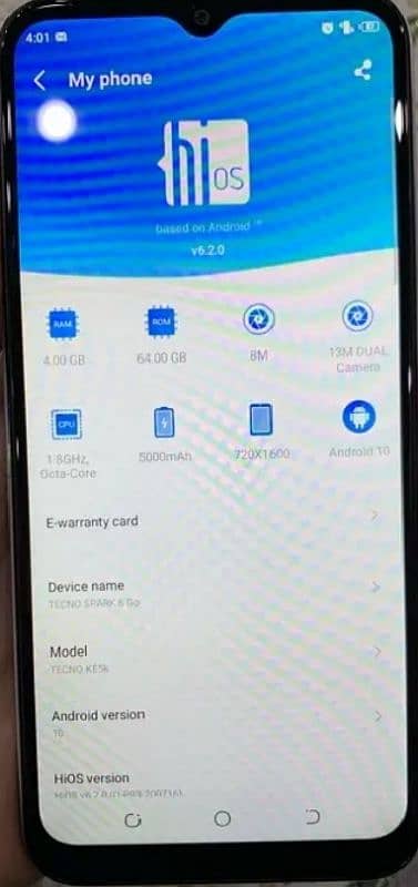 tecno spark 6 go 4/64 good camera good battery all ok 1