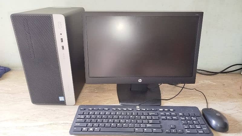 HP ProDesk 400 G4 i5 - 7th Generation 8+1TB HDD &  20 Inches Flat LED 6