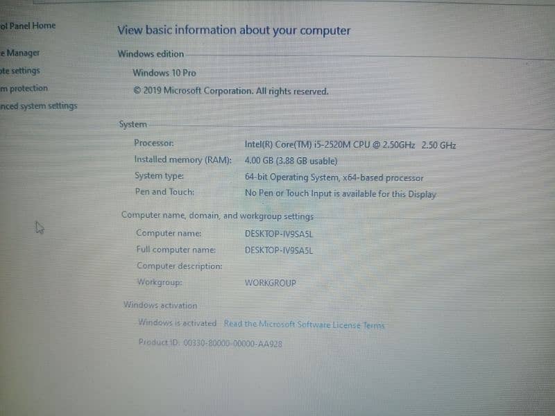 Dell Laptop core i5 5