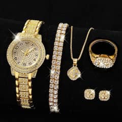 Women's Artificial Diamond Jewellery Set