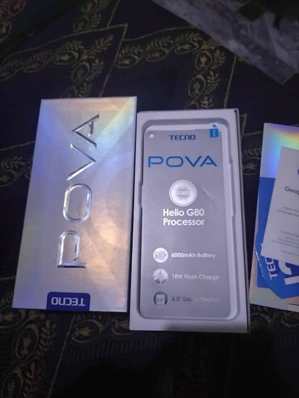 tecno pova 6gb 128gb with box charger 03217683721 call me 6