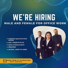 Male and Female vacancy 0