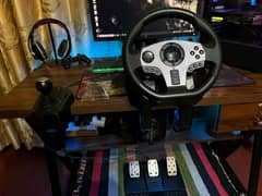 Full Gaming setup Include Steering wheel PXN V9+ PS4 +led24 ichs+other