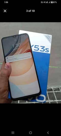 vivo y53s 8+4 128 with box