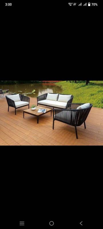 Outdoor  garden furniture Rattan sofa seat  all weather furniture 3